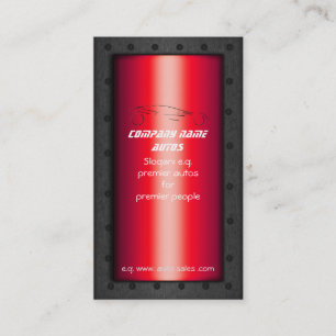 Sportscar on Red - Auto Sales template Business Card