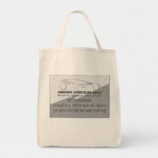 Sportscar Sales giveaway, metal-look, silver logo Tote Bag
