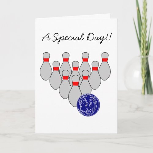 Sportsman Bowling  Birthday Card