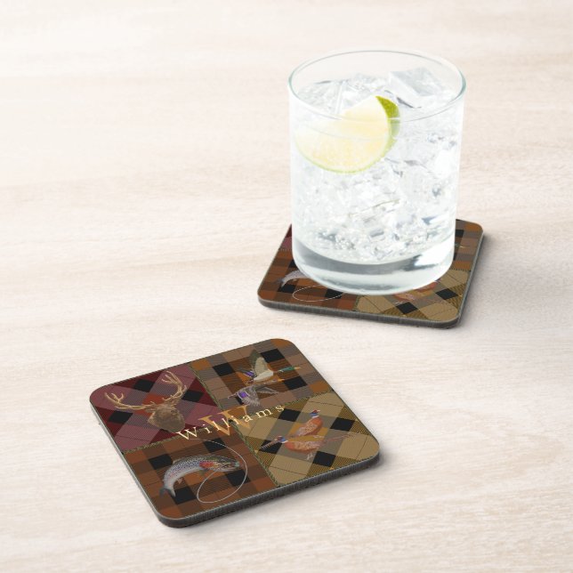 Sportsman Hunting Theme  Beverage Coaster (Right Side)