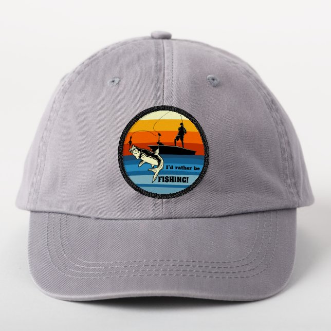 Sportsman - I'd Rather Be Fishing Patch (On Headwear)
