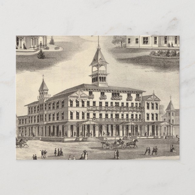 Sportsman's Hall & Cottages Postcard (Front)