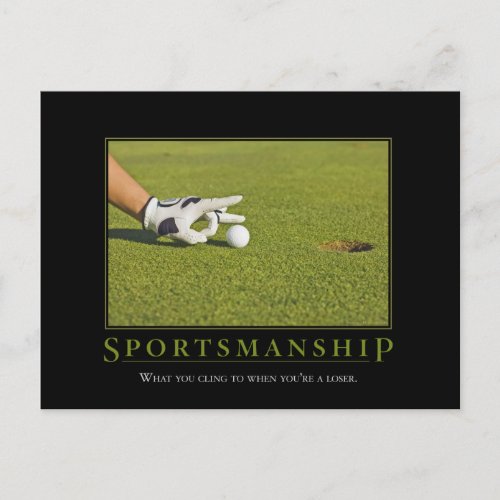Sportsmanship Demotivational Postcard