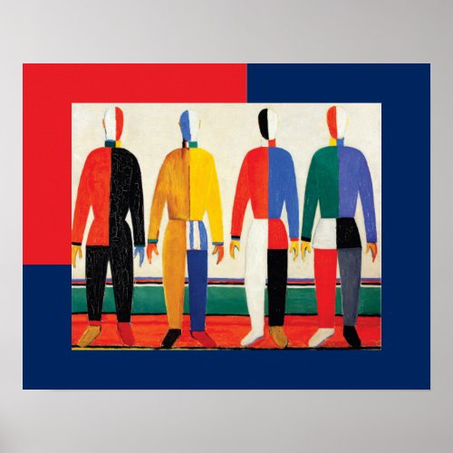 Sportsmen by Kazimir Malevich Poster