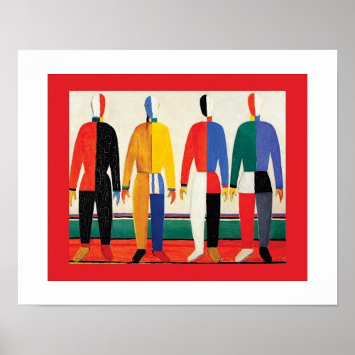 Sportsmen by Kazimir Malevich Poster