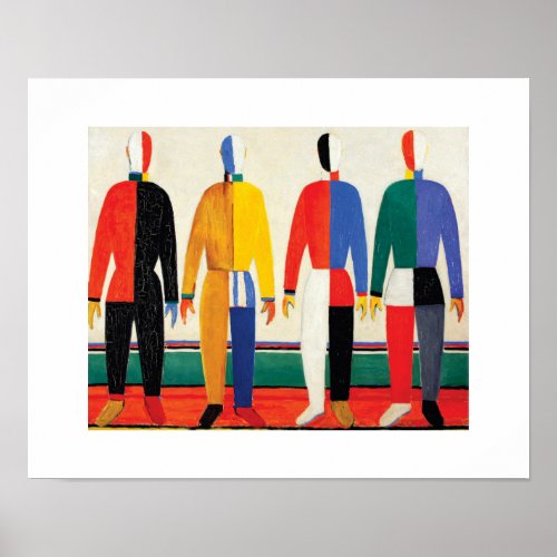 Sportsmen by Kazimir Malevich Poster