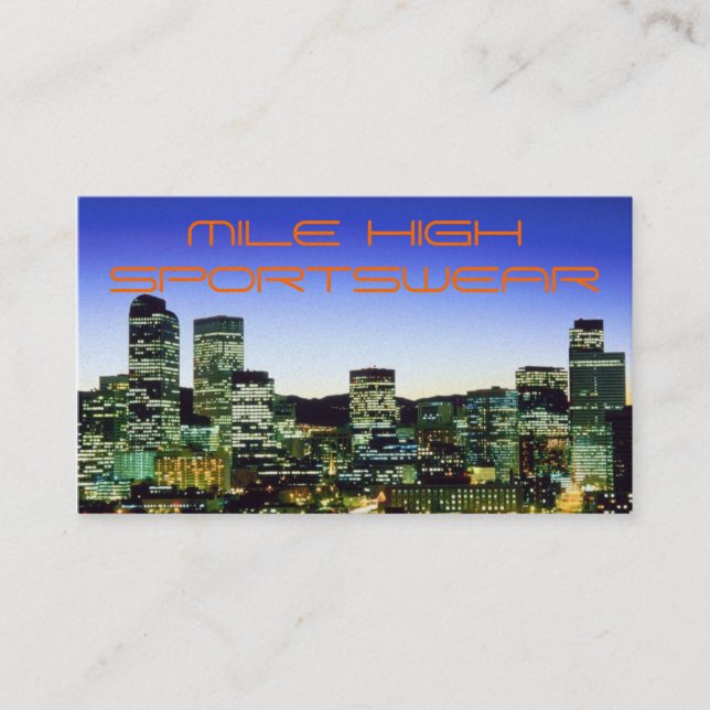 Sportswear Business Card (Front)