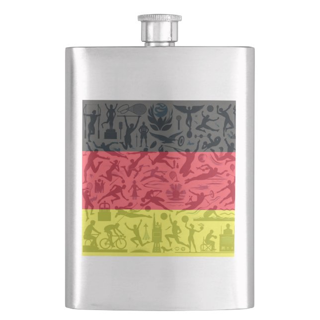 Sportwelt Flachmann with Germany flag Flask (Front)