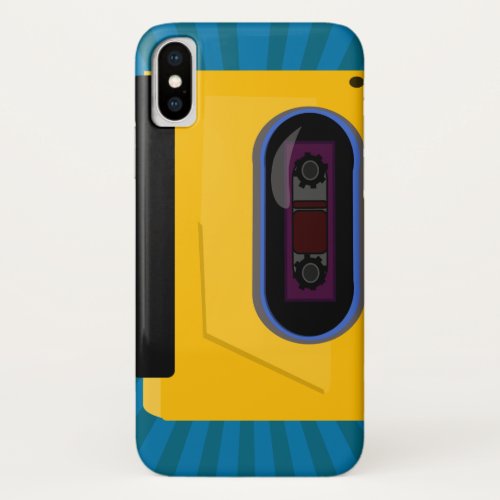 Sporty 80s Tape Player iPhone X Case