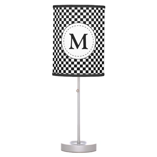 Sporty Auto Racing Chequered Flag Checkered Flag Table Lamp