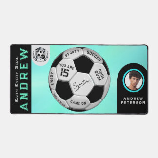 Sporty Birthday Gift For Kids   | Custom Soccer Desk Mat