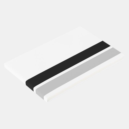 Sporty Black Light Gray Racing Stripes On White Guest Book