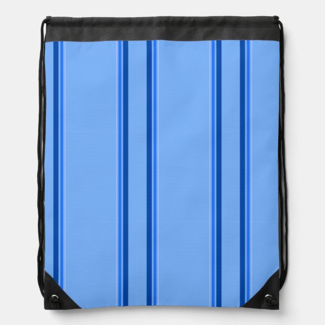 Sporty Blue Drawstring Bag (Front)