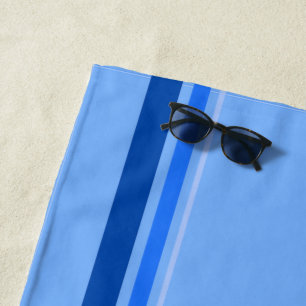 Sporty Blue Stripe Beach Towel