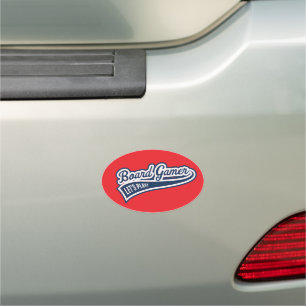 Sporty Board Gamer Car Magnet