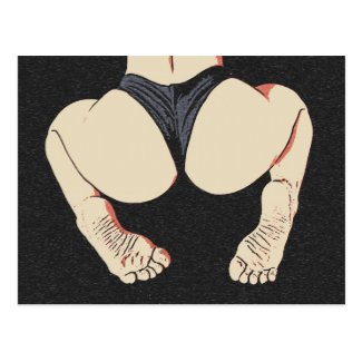 Sporty Booty, feets fetish, sexy fit girl body Postcard