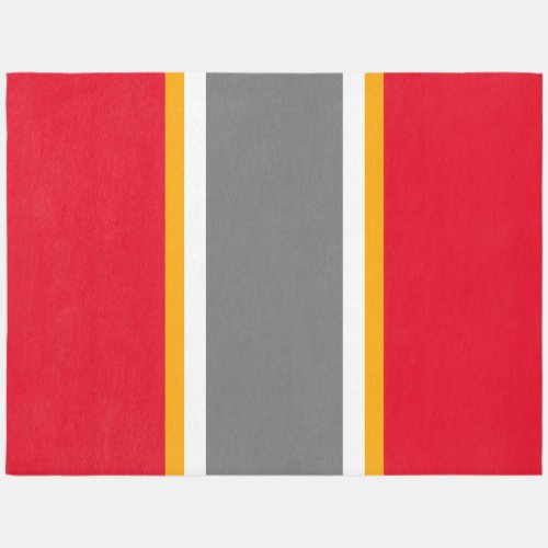 Sporty Bright Red Gray Yellow White Racing Stripes Outdoor Rug