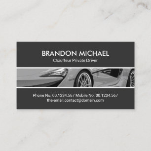 Sporty Car Border Frame Detailing Auto Shop Business Card