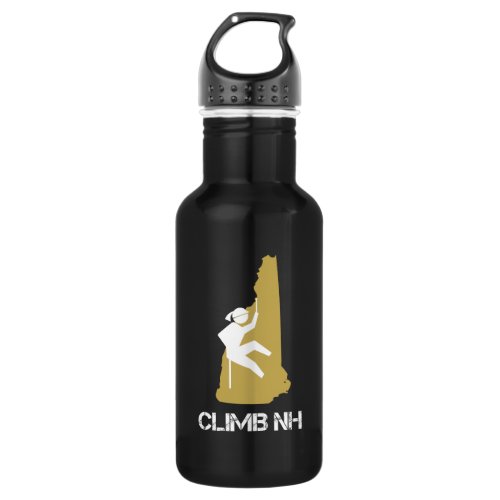 Sporty Climb NH Female Rock Climber Rappel Black Stainless Steel Water Bottle
