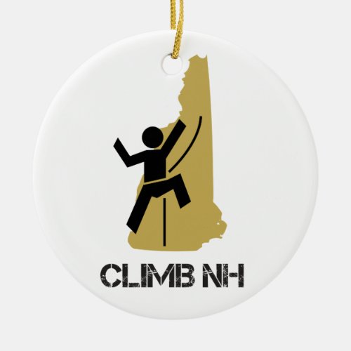 Sporty Climb NH Rock Climber I Ceramic Ornament