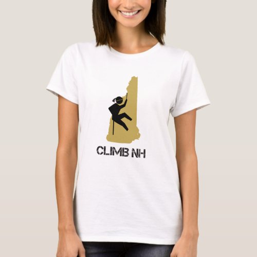 Sporty Climb NH Rock Climber Rappel Female T_Shirt