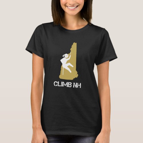 Sporty Climb NH Rock  Rappel Black Female T_Shirt