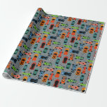 Sporty Colorful Racing Cars Kids Birthday Wrapping Paper<br><div class="desc">Sporty Colorful Racing Cars Kids Birthday Pattern. Top view of sporty cars,  and racing flags.</div>