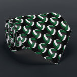 Sporty Dark Green, Black and White Volleyball Tie<br><div class="desc">Men's Tie. ⭐99% of my designs in my store are done in layers. This makes it easy for you to resize and move the graphics and text around so that it will fit each product perfectly. ⭐ (Please be sure to resize or move graphics if needed before ordering) You can...</div>