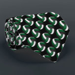 Sporty Dark Green, Black and White Volleyball Tie<br><div class="desc">Men's Tie. ⭐99% of my designs in my store are done in layers. This makes it easy for you to resize and move the graphics and text around so that it will fit each product perfectly. ⭐ (Please be sure to resize or move graphics if needed before ordering) You can...</div>