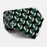 Sporty Dark Green, Black and White Volleyball Tie Sporty Dark Green, Black and White Volleyball Tie