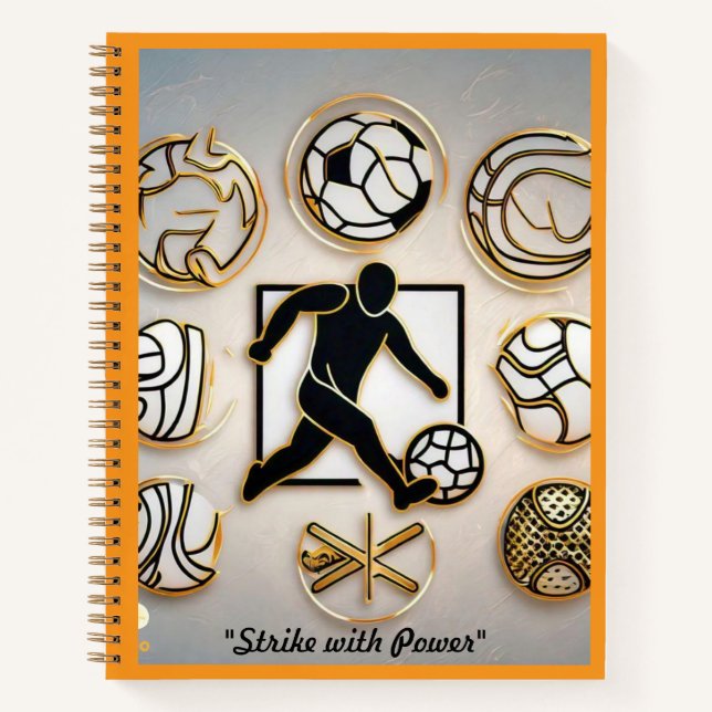 "Sporty Design Elements" Notebook (Front)