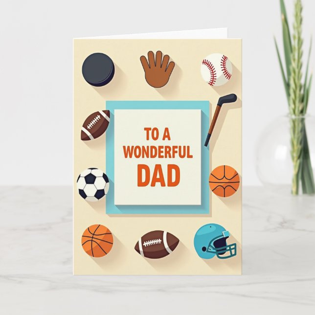 Sporty Fathers Day Card (Front)