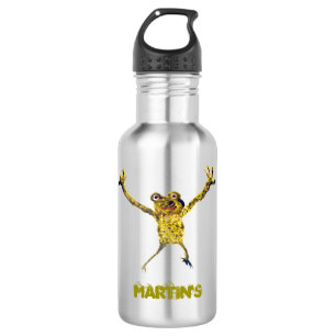 Sporty Frog Funny Animal Personalized Stainless Steel Water Bottle
