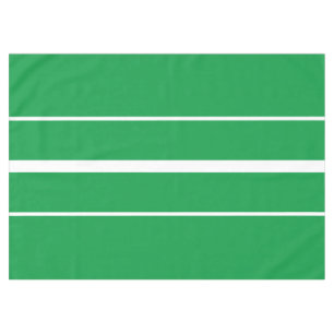 Sporty Fun Bright Kelly Green White Racing Stripes Tablecloth