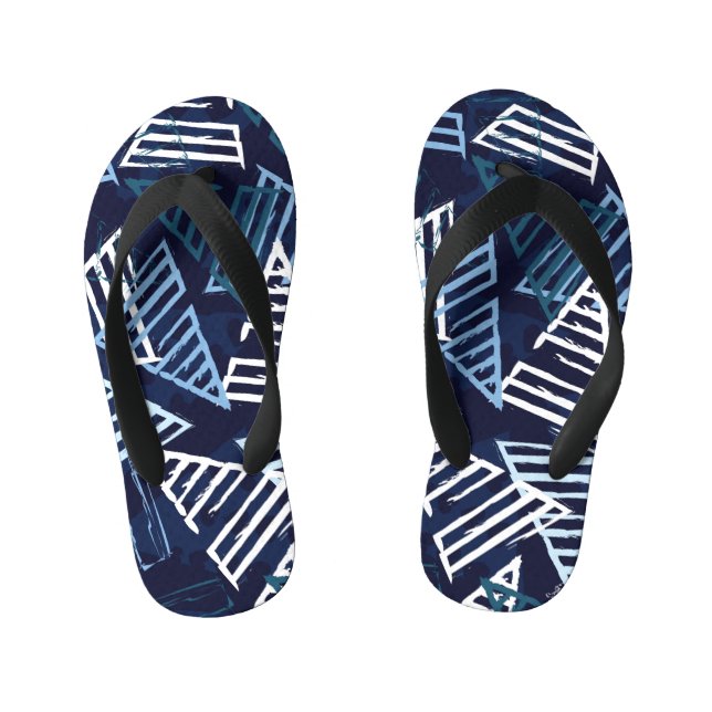 Sporty Fun: Creative Seamless Wallpaper. Kid's Flip Flops (Footbed)