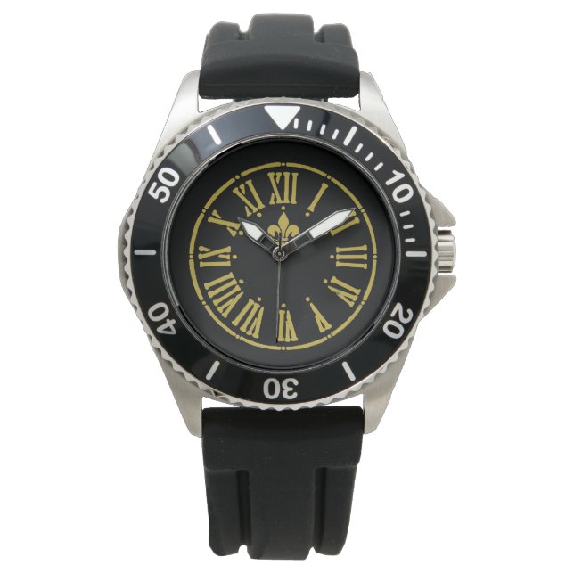 Sporty Gold and Black eWatch Watch (Front)