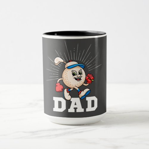 Sporty Golf Ball Dad _ Fun Fathers Day Gift Mug