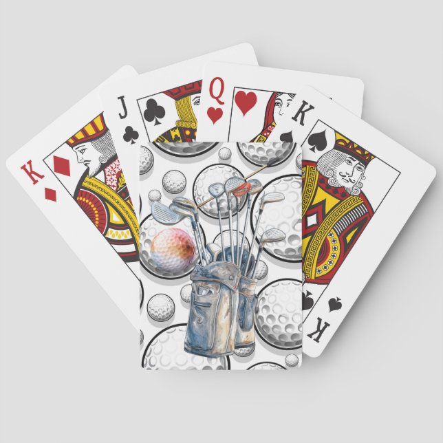 Sporty Golf  Poker Cards (Back)