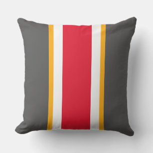 Red and gray outdoor online pillows