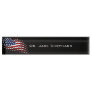 Sporty Halftone USA American Flag Name Plate
