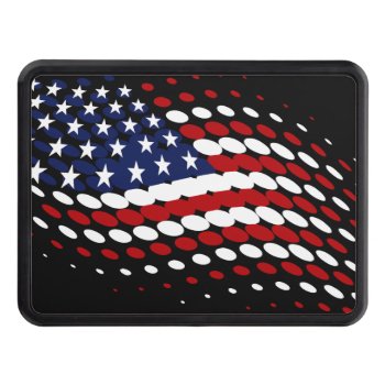 Sporty Halftone Usa American Flag Trailer Hitch Cover by electrosky at Zazzle