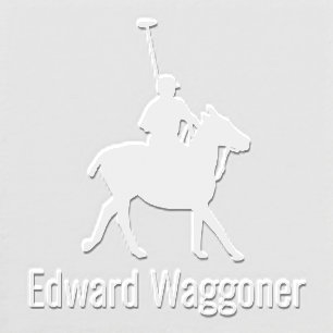 Sporty Horse Polo Player #2 Polo Match Name Embosser