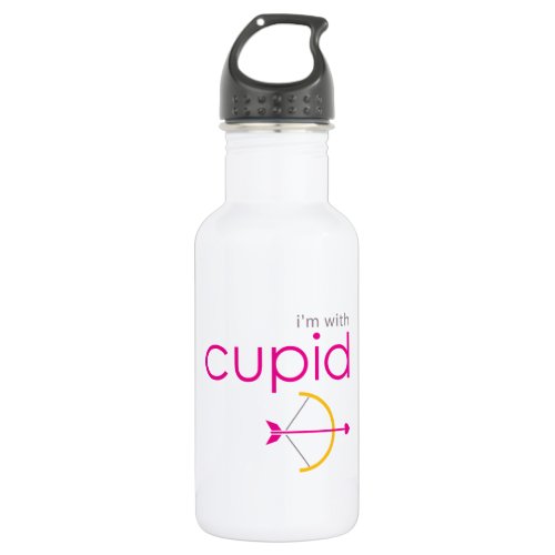 Sporty Im With Cupid Valentines Day Stainless Steel Water Bottle