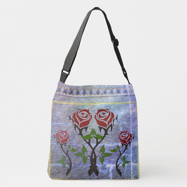 Sporty Jeans Look Carry-all Tote Bag (Back)