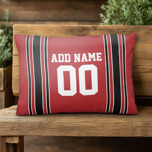 Sporty Jersey with Custom Name Number Decorative Pillow
