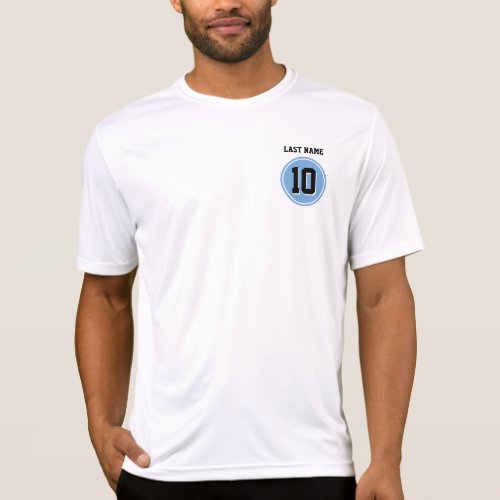 Sporty Last Name and Team Number T_Shirt