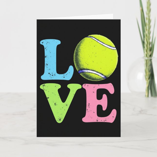 Sporty Love Tennis Ball Card (Front)