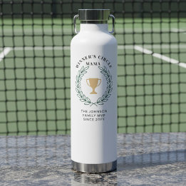 Sporty Mama Club Wreath Family Name MVP Water Bottle