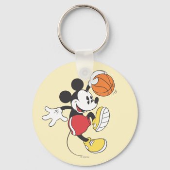 Sporty Mickey | Basketball Player Keychain by MickeyAndFriends at Zazzle