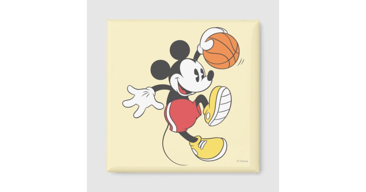 Sporty Mickey | Basketball Player Magnet | Zazzle.com